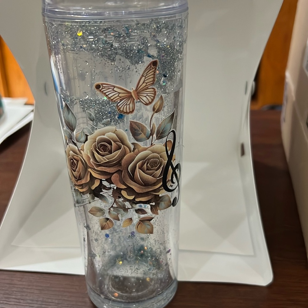 20 oz music snow globe tumbler